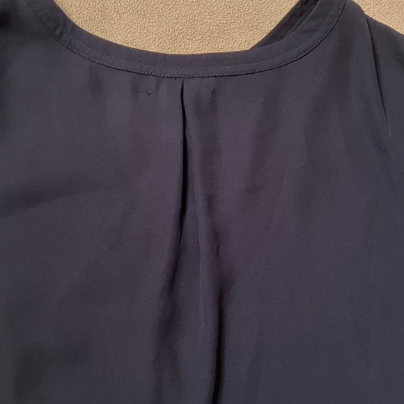 Van Heusen Dark Navy Blue Cap Sleeve Blouse - Picture 7 of 10